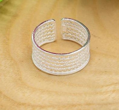 Verstellbarer Telkari Ring offen aus 925 Sterling Silber