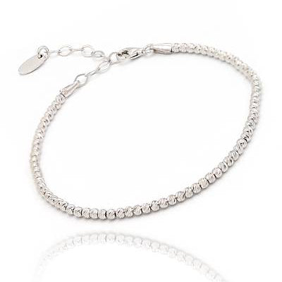 Feines Kugelarmband aus 925 Sterling Silber mit Verlängerung