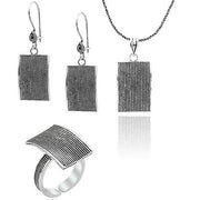 Telkari 3er Set Serpentina aus 925 Silber – Halskette, Ohrringe und verstellbarer Ring im Orient-Design