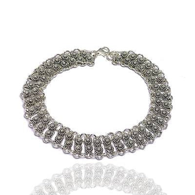 Telkari Armband aus 925 Silber mit Kişniş-Muster – filigranes Orient-Design