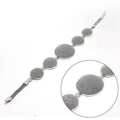 Telkari Armband aus 925 Silber mit abgestuften runden Elementen im Orient-Look.