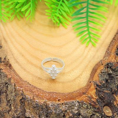 Verstellbarer Telkari-Ring Bereket Rosette aus 925 Silber, filigranes orientalisches Design