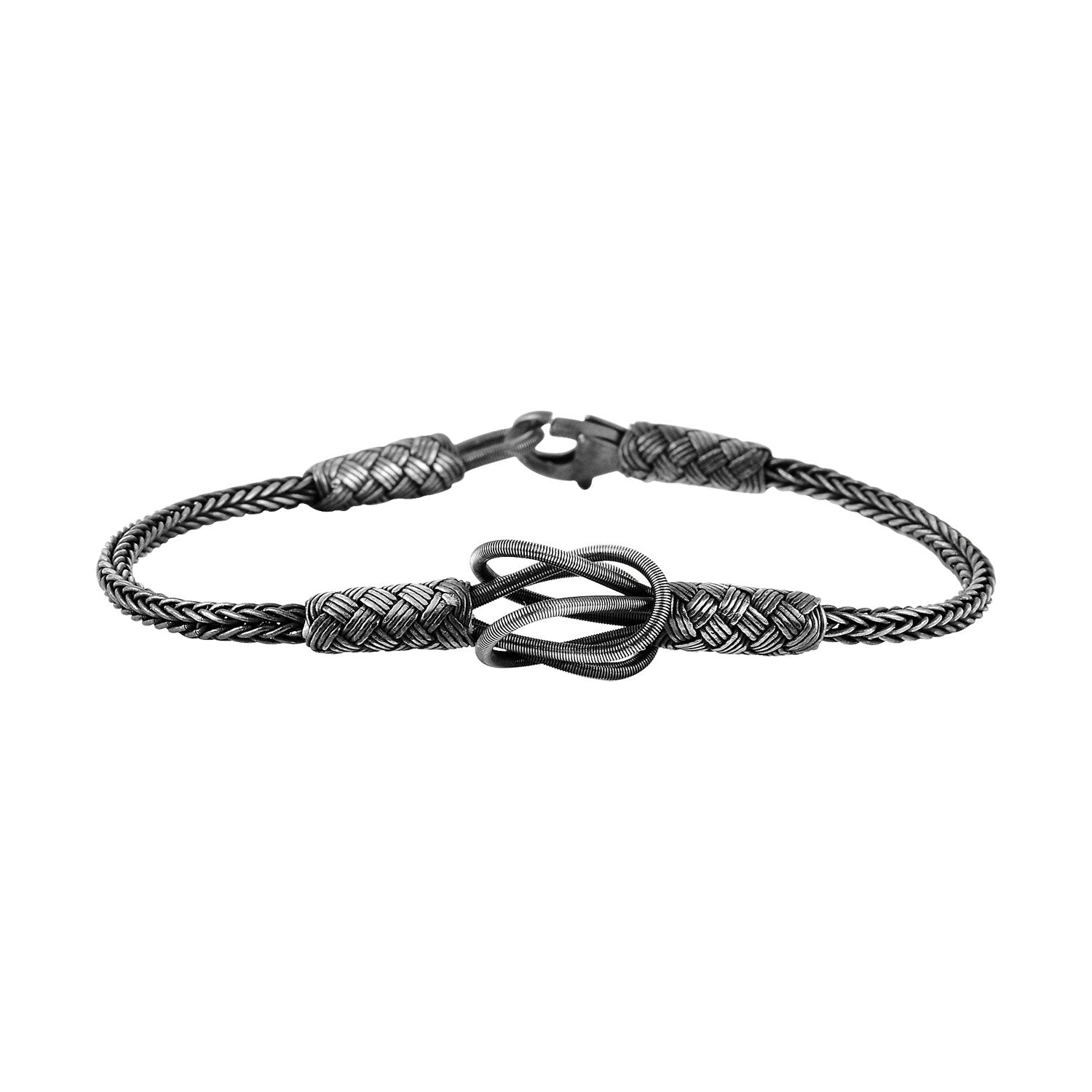 Kazaziye Armband aus 925 Silber mit Knotenmotiv, handgefertigt im orientalischen Stil, unisex