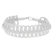 Kazaziye Armband aus 925 Sterling Silber oder 18K vergoldet mit kunstvoll geflochtenem Muster