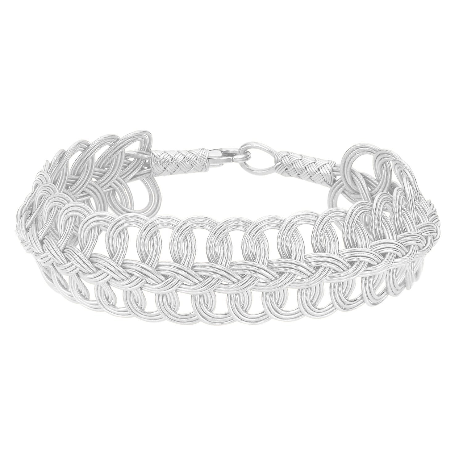 Kazaziye Armband aus 925 Sterling Silber oder 18K vergoldet mit kunstvoll geflochtenem Muster