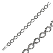 Orientalisches Markasit-Armband mit geschwungenen, ineinanderlaufenden Gliedern