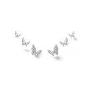 Butterfly Ohrstecker 6er Set aus 925 Sterling Silber mit Zirkonia, filigrane Schmetterlingsmotive in glänzender und pavégefasster Ausführung.