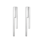 Lange Stab Ohrhänger aus 925 Sterling Silber, poliert, minimal, mit Steckverschluss