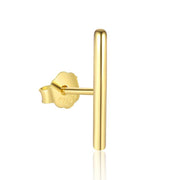 Gerades Stäbchen-Ohrpiercing aus 925 Sterling Silber, minimalistisch, in drei Längen erhältlich, schlichtes modernes Design