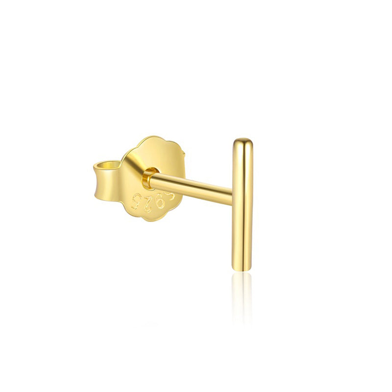 Gerades Stäbchen-Ohrpiercing aus 925 Sterling Silber, minimalistisch, in drei Längen erhältlich, schlichtes modernes Design