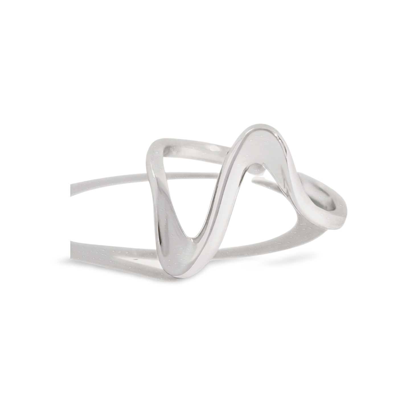 Verstellbarer Wellenring aus 925 Sterling Silber, minimalistisches Design mit fließender Form, in Gold und Silber erhältlich