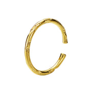 Verstellbarer 925-Sterling-Silber-Ring mit zarter, organischer Struktur; erhältlich 18K vergoldet oder Silber (rhodiniert)