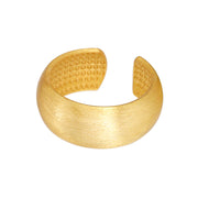Verstellbarer Bandring aus 925 Sterling Silber mit matter Oberfläche; erhältlich 18K vergoldet oder Silber (rhodiniert)