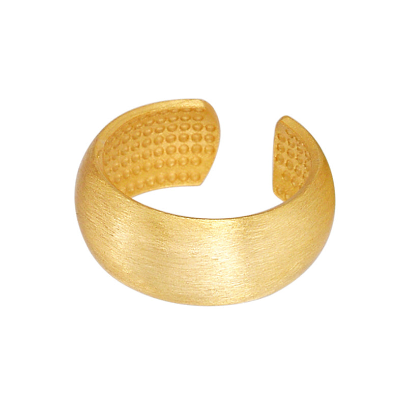 Verstellbarer Bandring aus 925 Sterling Silber mit matter Oberfläche; erhältlich 18K vergoldet oder Silber (rhodiniert)