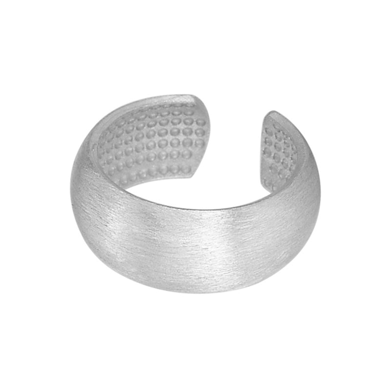 Verstellbarer Bandring aus 925 Sterling Silber mit matter Oberfläche; erhältlich 18K vergoldet oder Silber (rhodiniert)