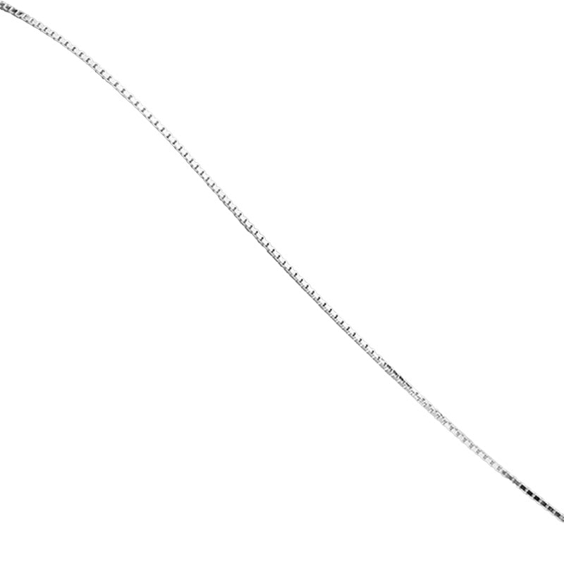 Boxkette aus 925 Sterling Silber, quadratische Glieder, poliert, mit Karabiner und Verlängerung