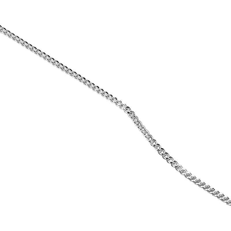 Pearl-Kette aus 925 Sterling Silber, 40 cm + 5 cm verlängerbar, poliert, wahlweise rhodiniert oder 18K vergoldet.