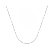 Cross-Kette aus 925 Sterling Silber, 40 cm + 5 cm verlängerbar, poliert, wahlweise rhodiniert oder 18K vergoldet.