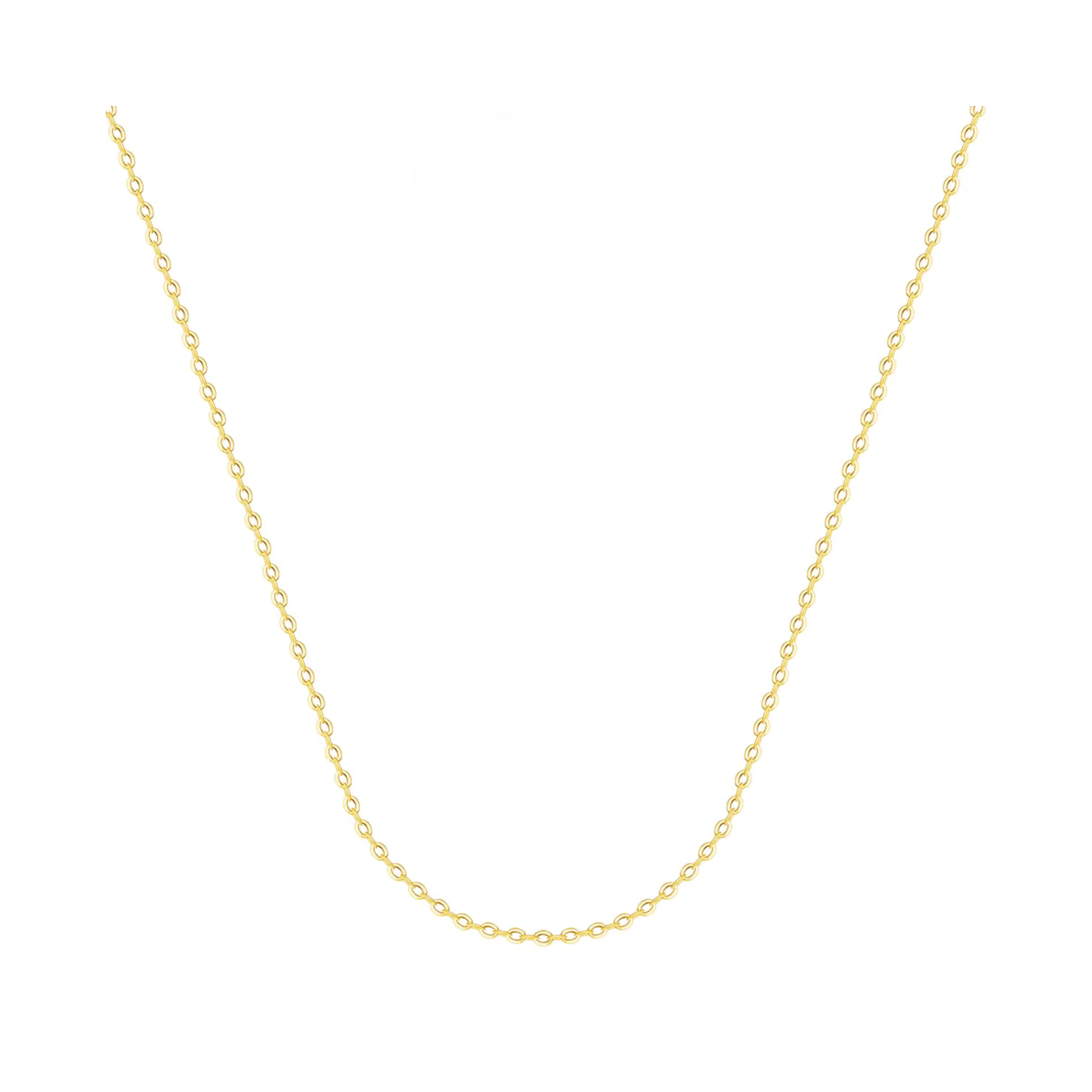 Cross-Kette aus 925 Sterling Silber, 40 cm + 5 cm verlängerbar, poliert, wahlweise rhodiniert oder 18K vergoldet.