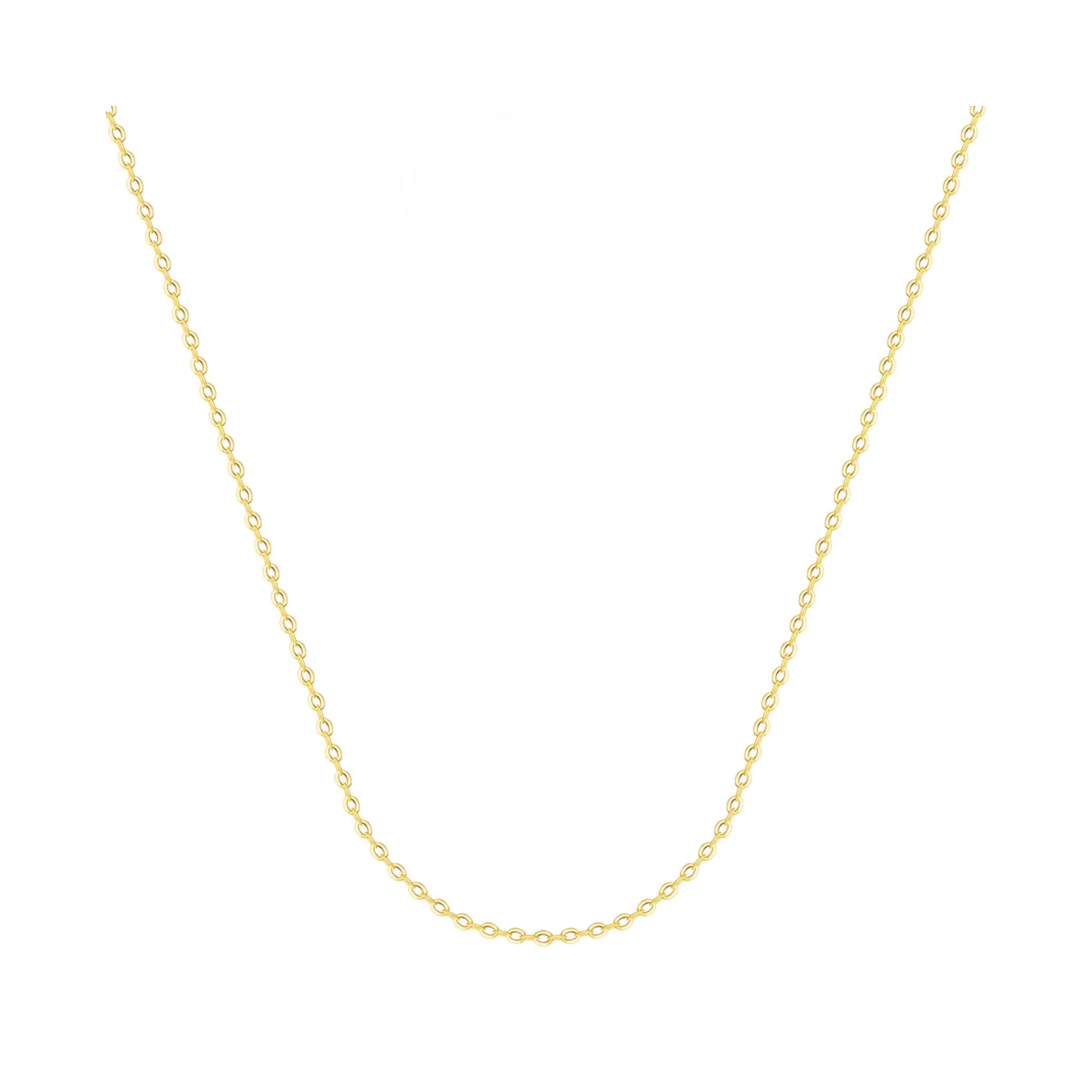Cross-Kette aus 925 Sterling Silber, 40 cm + 5 cm verlängerbar, poliert, wahlweise rhodiniert oder 18K vergoldet.