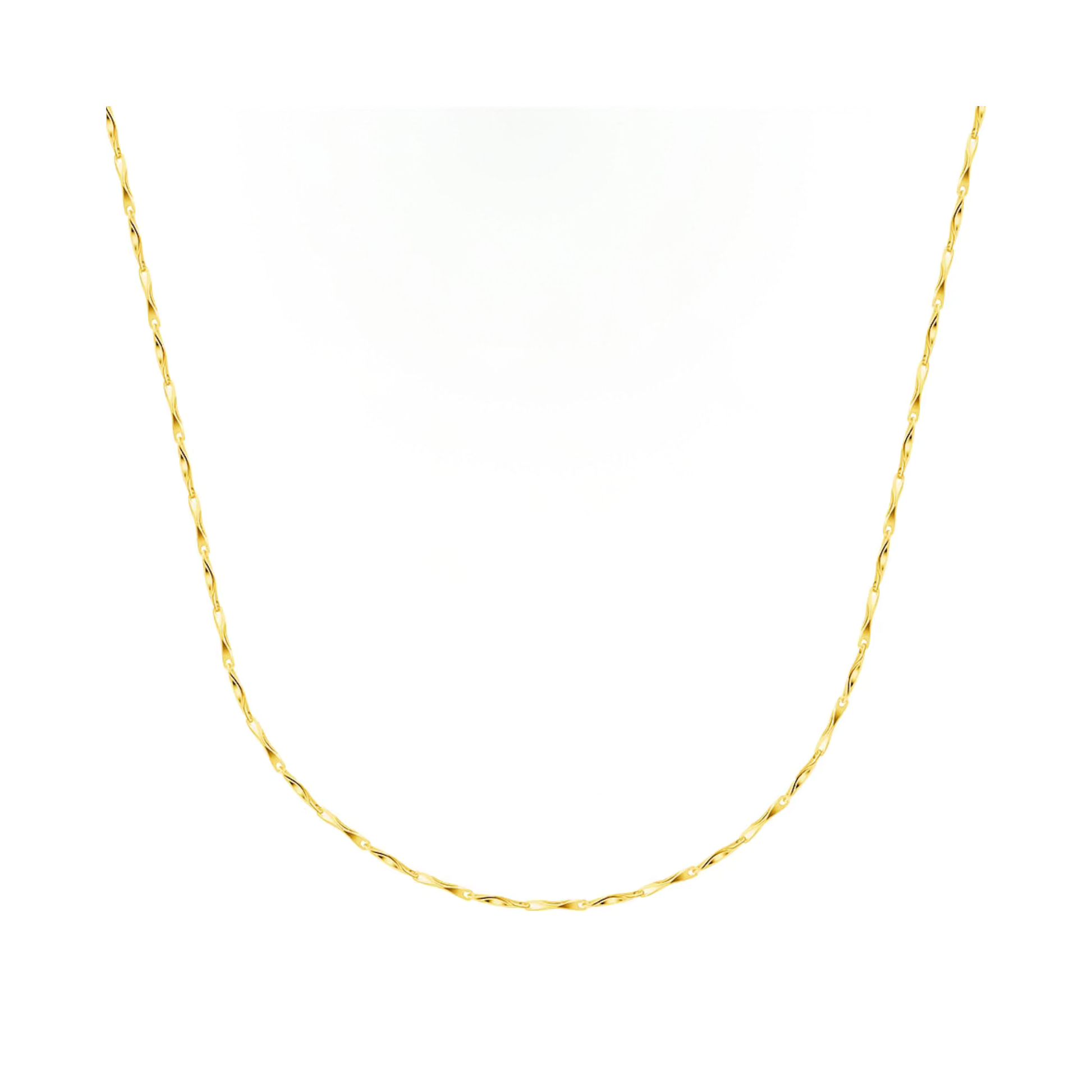Feine Ingot-Kette aus 925 Sterling Silber, wahlweise 18K vergoldet oder rhodiniert, 40 cm + 5 cm Verlängerung