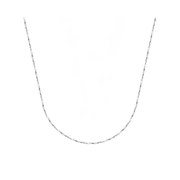 Feine Ingot-Kette aus 925 Sterling Silber, wahlweise 18K vergoldet oder rhodiniert, 40 cm + 5 cm Verlängerung
