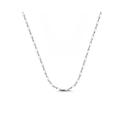 Seed-Gliederkette aus 925 Sterling Silber, 40 cm + 5 cm verlängerbar, optional rhodiniert oder 18K vergoldet, polierte Oberfläche.