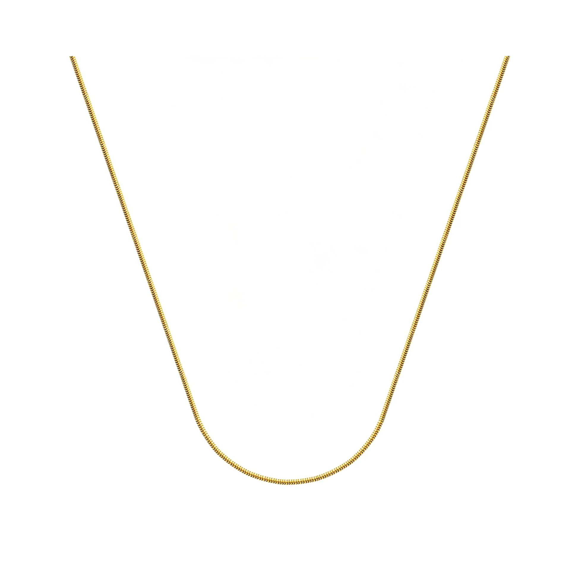 Snake-Kette aus 925 Sterling Silber, 40 cm + 5 cm verlängerbar, poliert, wahlweise rhodiniert oder 18K vergoldet.