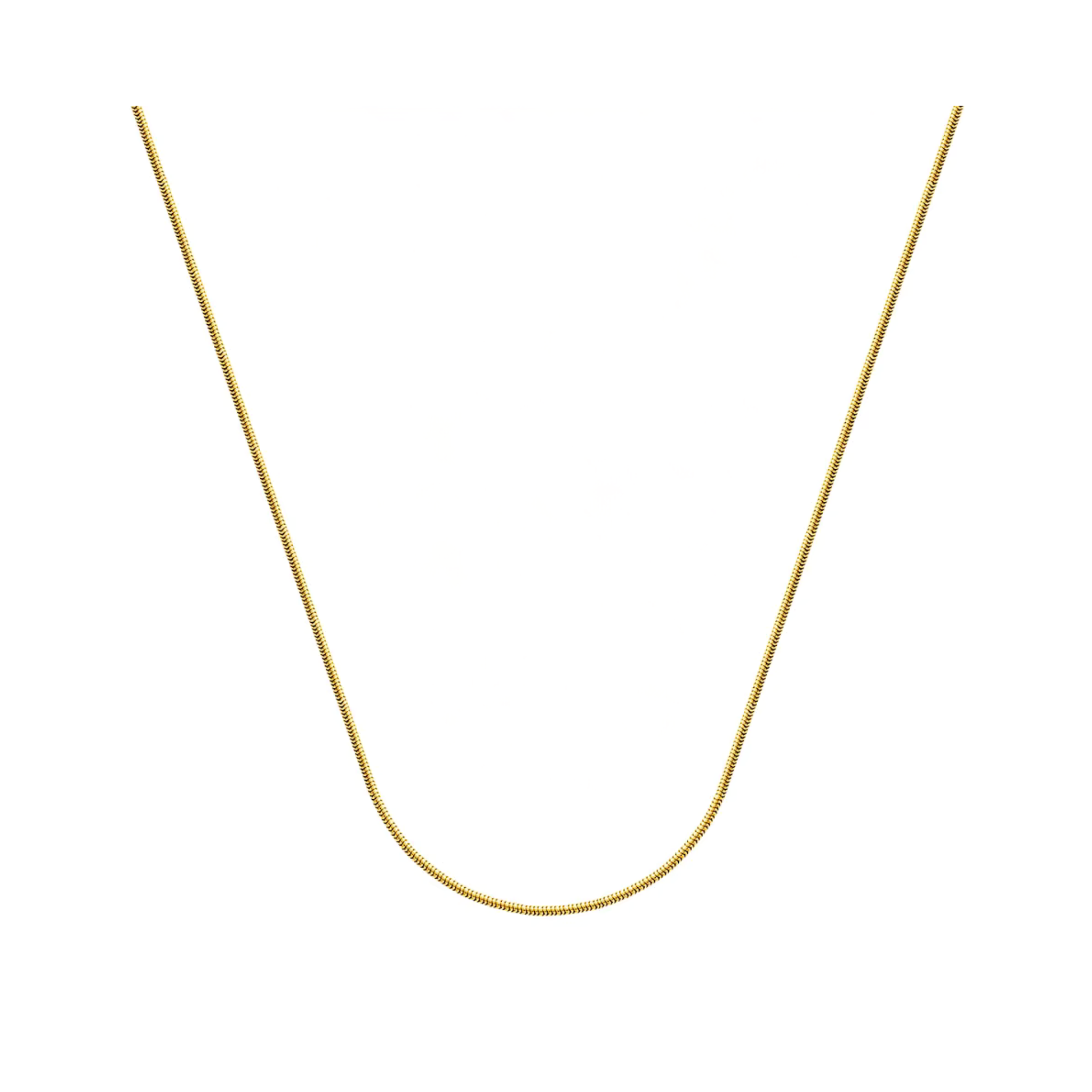 Snake-Kette aus 925 Sterling Silber, 40 cm + 5 cm verlängerbar, poliert, wahlweise rhodiniert oder 18K vergoldet.