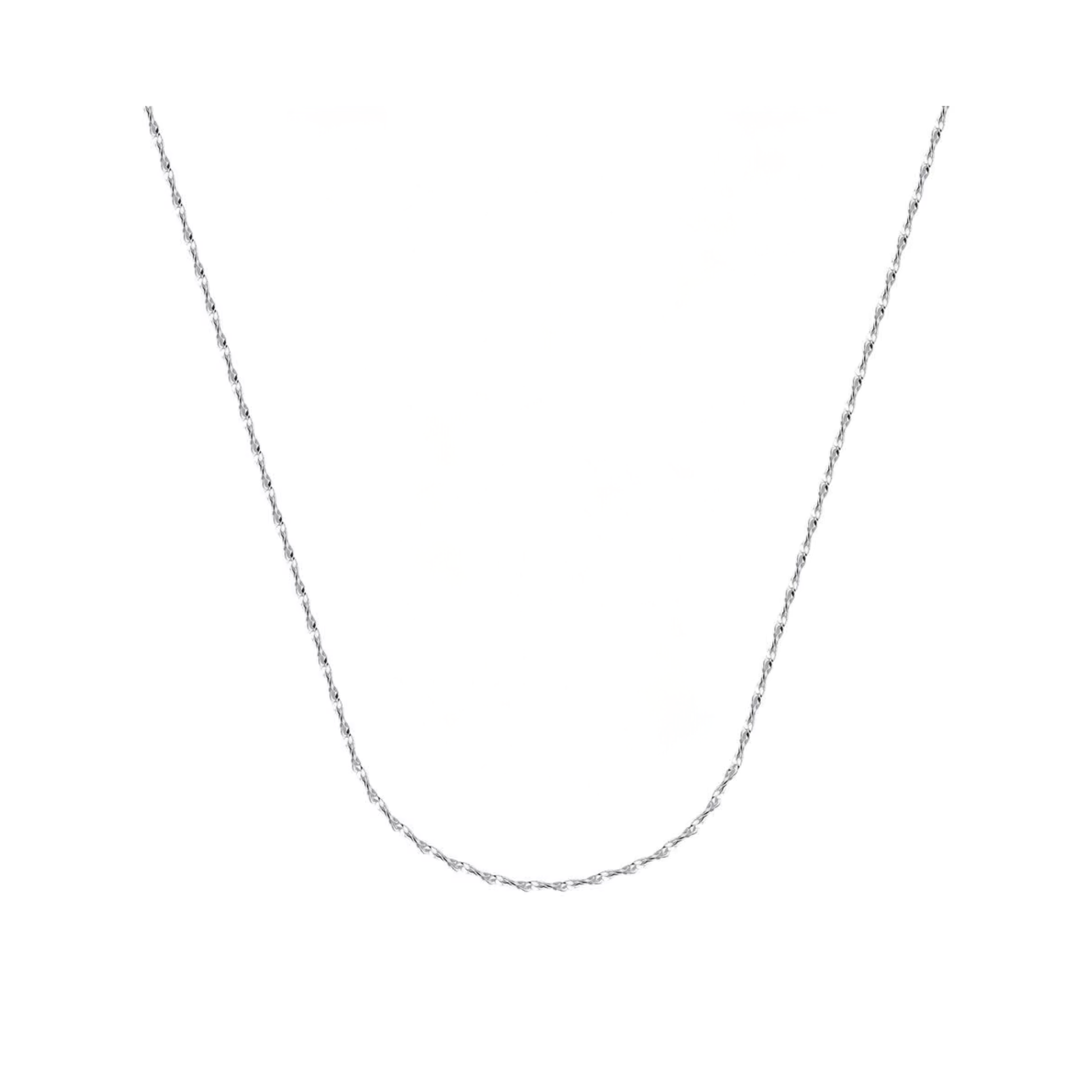Star-Kette aus 925 Sterling Silber, 40 cm + 5 cm verlängerbar, poliert, wahlweise rhodiniert oder 18K vergoldet.