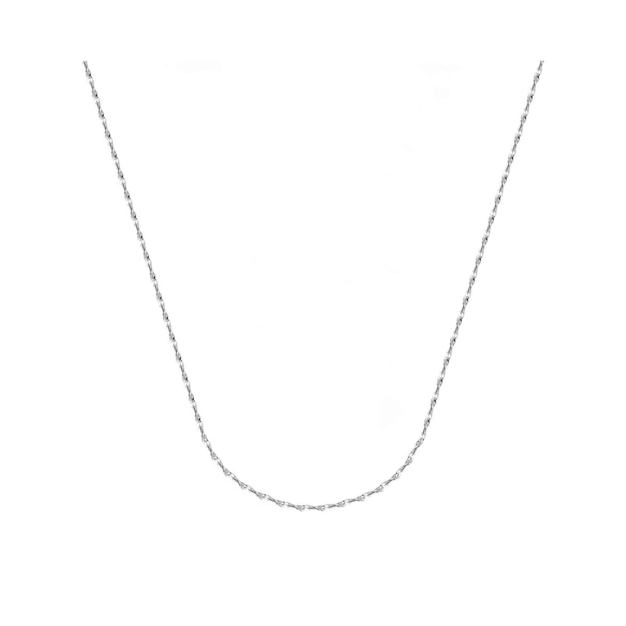 Star-Kette aus 925 Sterling Silber, 40 cm + 5 cm verlängerbar, poliert, wahlweise rhodiniert oder 18K vergoldet.